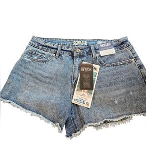 Rewash Classic Rise Blue Jean Shorts Vintage Reunion NEW